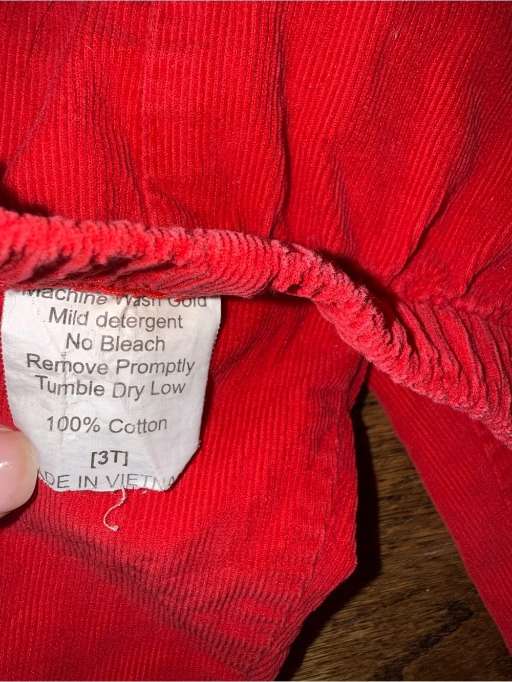 Red Light Weight Corduroy Pants 3T